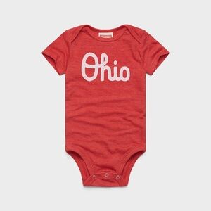HOMAGE Red Ohio Kids Bodysuit